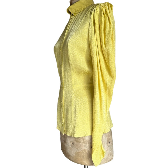 Thierry Mugler - Silk Darter Chartruse Blouse - Picture 7 of 10